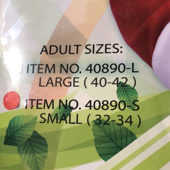 RG Costumes Adult Santa Claus sz Small Jacket Hoodie Scarf Zipper Closure Unisex - Picture 6 of 8